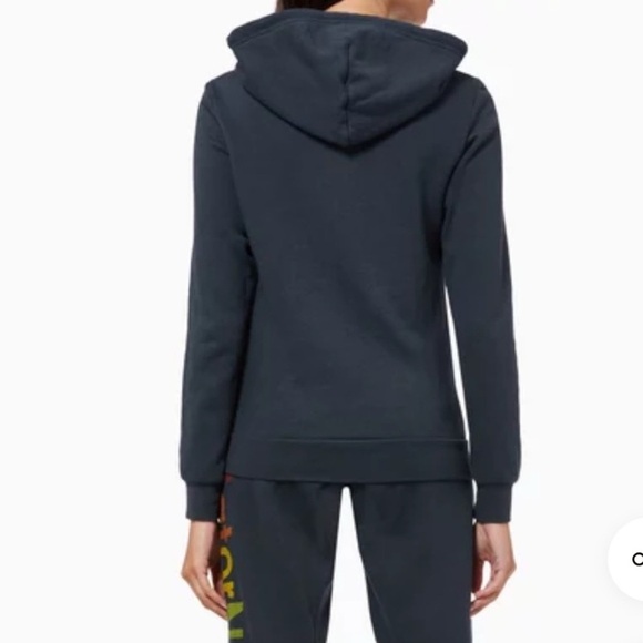 Aviator Nation 6 Stripe Zip Hoodie Charcoal Gray Rainbow Small Beachy Retro Rare - Picture 4 of 13